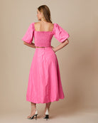 Fee G Anita Pink Puff Ball Skirt From Back