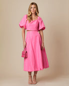 Fee G Anita Puff Ball Skirt In Pink