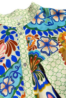 Fee G Sarah Short Paisley Print Dress fabric detail