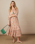 Fee G Edwina Long Multi-colour Dress With Tassel Details