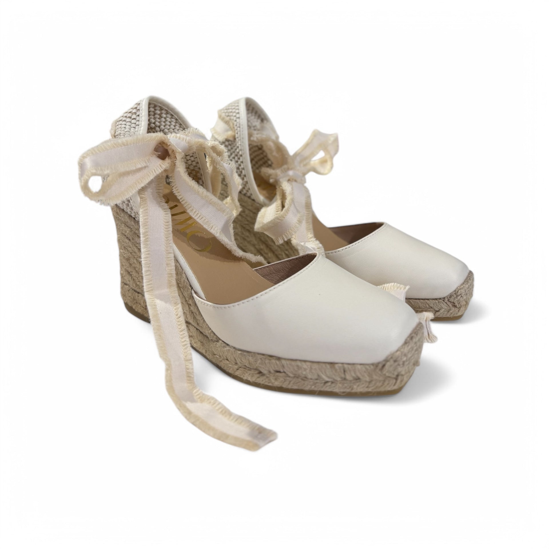 Espadrille Wedges Wedges With Ribbon Ankle Wrap Wedges With Ribbon