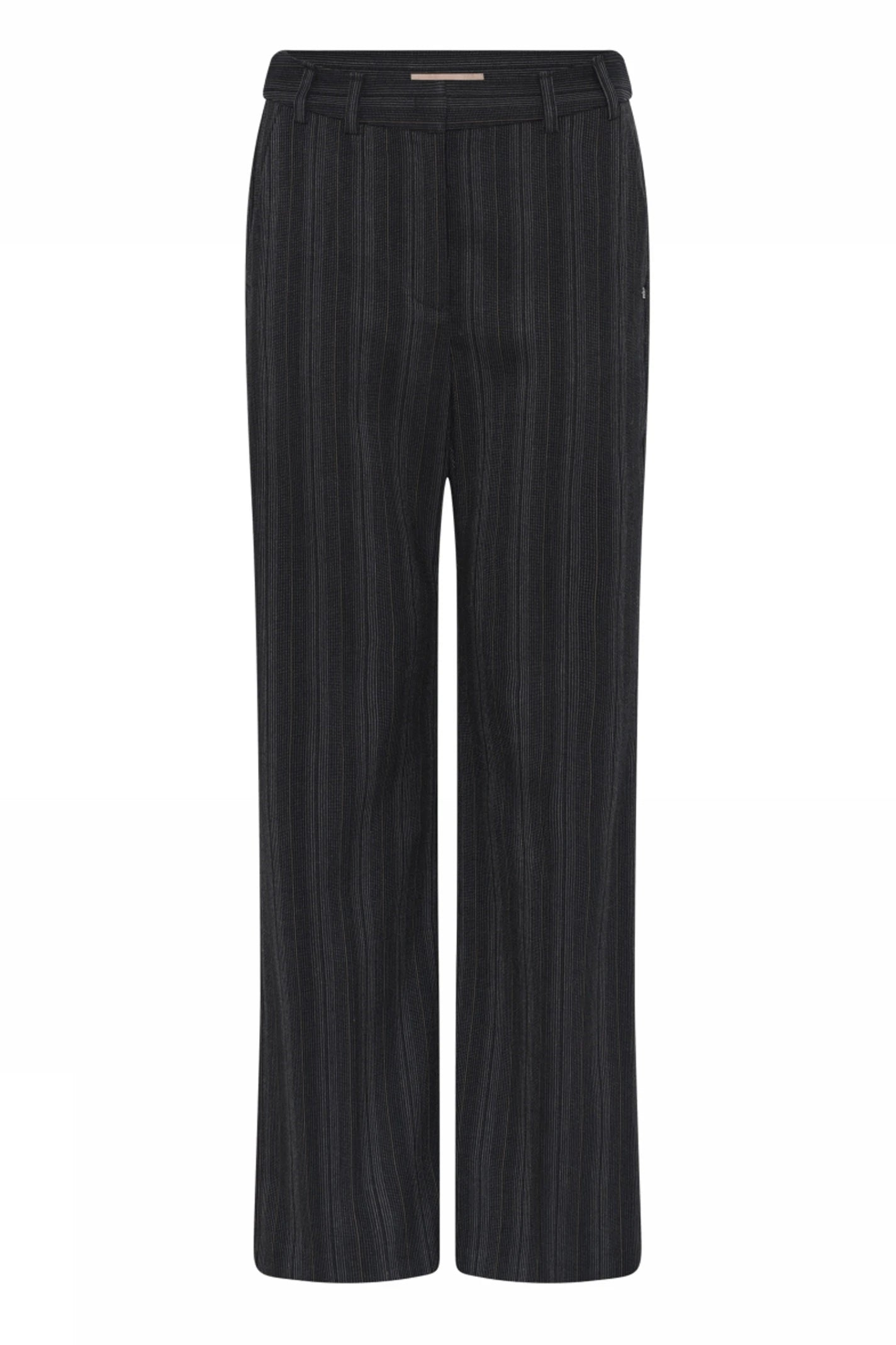 ustav Esta Navy Wide Leg Trousers Smart Striped Ladies Pants Ribbon Rouge Boutiques