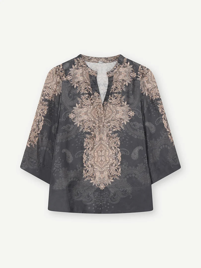 Gustav Neomi Grey Print Blouse