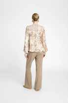 Gustav Neomi Cream Paisley Floral Print Blouse From The Back