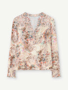 Gustav Neomi Cream Paisley Floral Print Long Sleeve Top