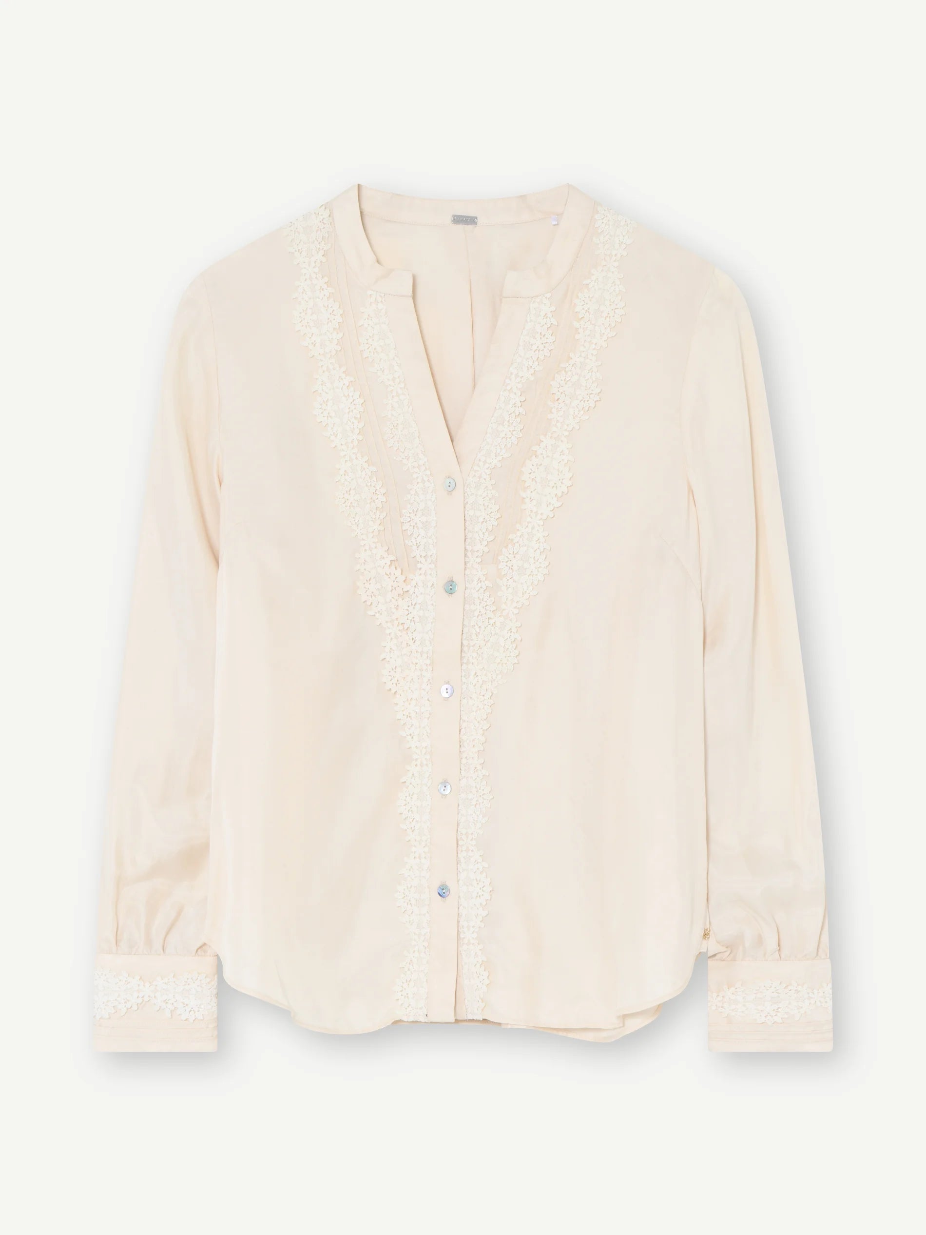 Gustav Carmen Cream Lace Detail Shirt 