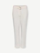 Gustav Cream Belted High Waist Trousers