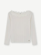 Gustav Isobel Cream Lace Neck Jumper