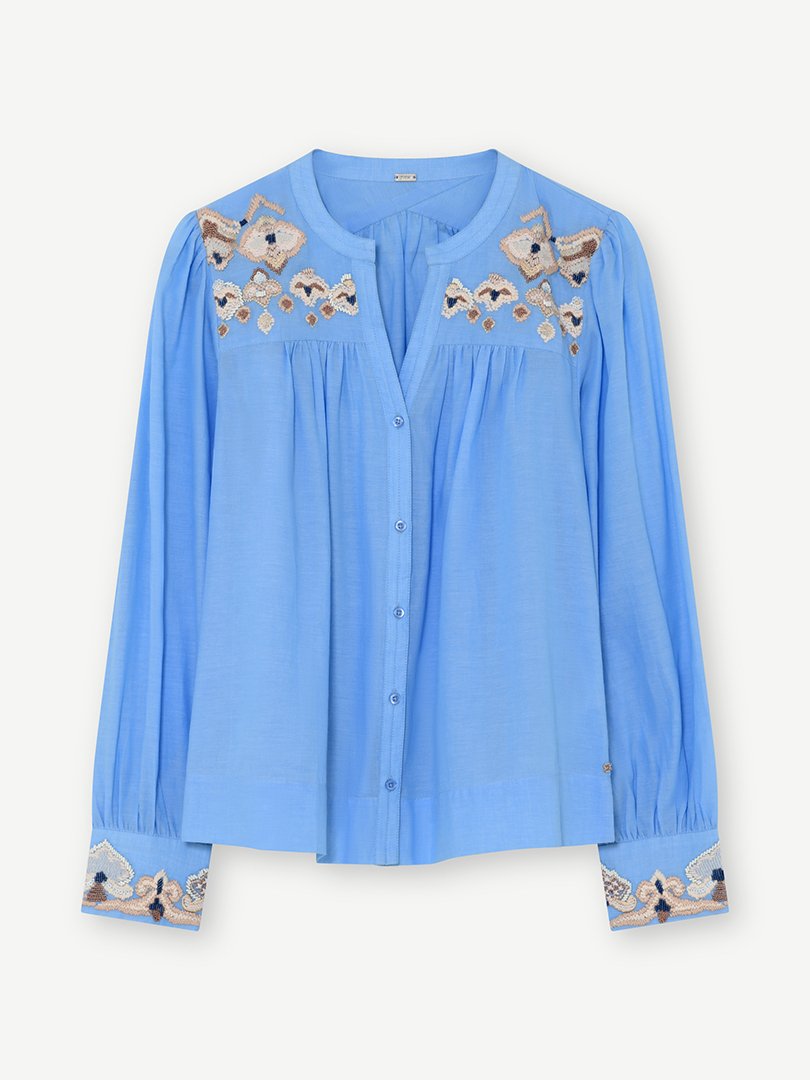 Gustav Alicia Blue Embroidered Shirt