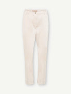 Gustav Carli chino trousers in neutral beige with cropped length and clean mid-rise cut