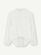 Gustav Lise lace sleeve detail off white blouse
