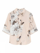     Gustav Bayanna cream floral print cotton shirt front view