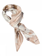 Gustav cream floral print pure silk scarf
