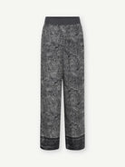 Gustav Babette black paisley wide leg trousers front view