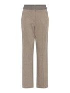 Gustav Marit grey wide leg jersey trousers with sparkle elastic waist front view