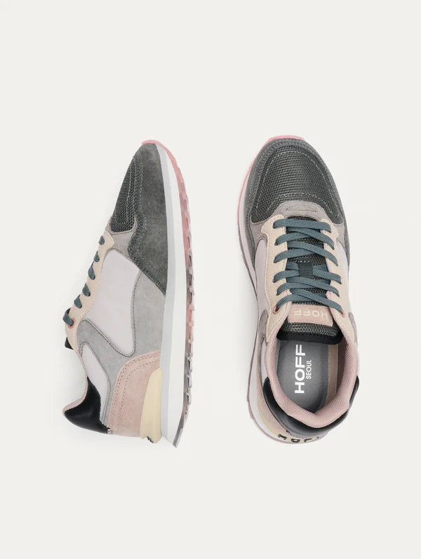 Hoff Seoul Grey/Pink Suede Trainers For Women