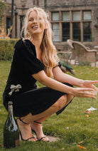 Hope & Ivy Alba Velvet Midi Dress – festive evening dress for Christmas or New Years 