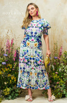 Hope & Ivy Charlotte Ann floral maxi dress front view