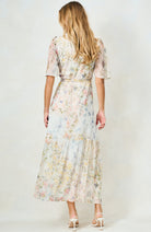 Hope & Ivy Haven cream floral occasion dress back view