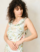 Hope & Ivy Loralie cowl neck floral occasion dress