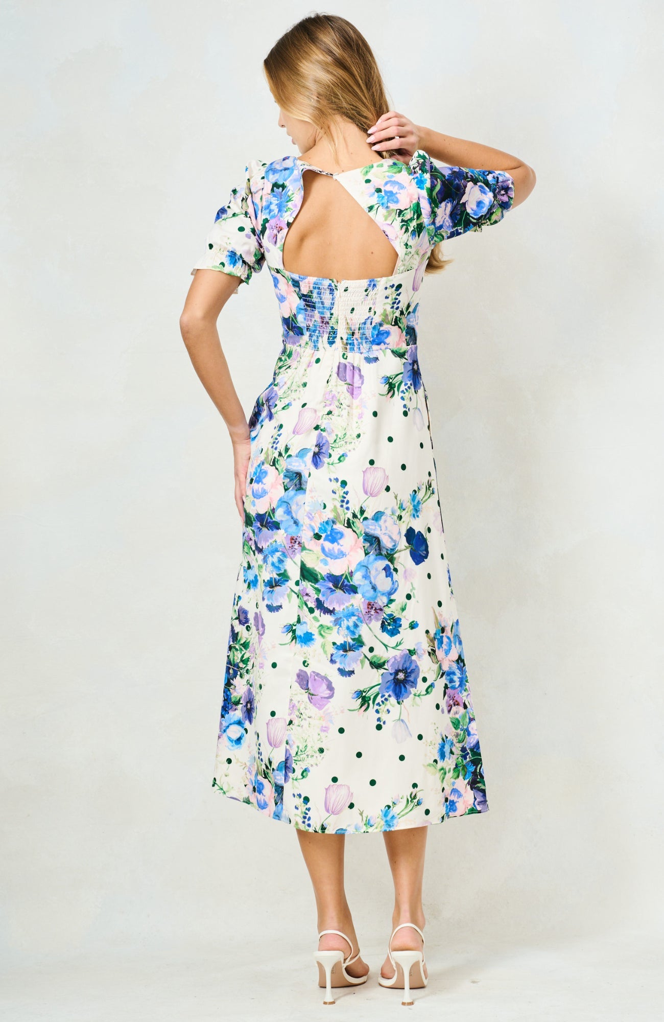 Hope & Ivy Nadalia open back floral occasion dress