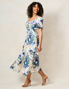  Hope & Ivy Nadalia floral midi dress side view