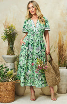 Hope & Ivy Sylvie tiered skirt tea dress mid-calf length