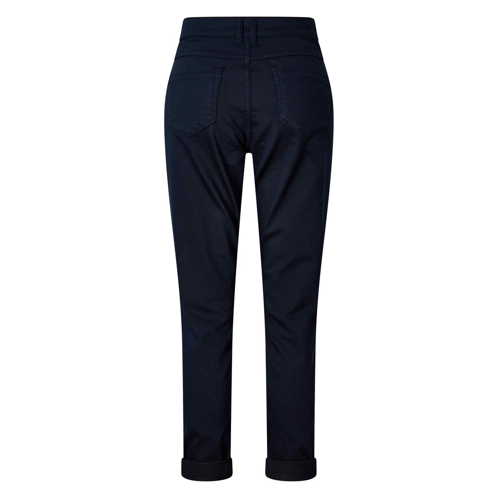 Hv Polo Fabienna Navy High Wast Panel Jeans From The Back