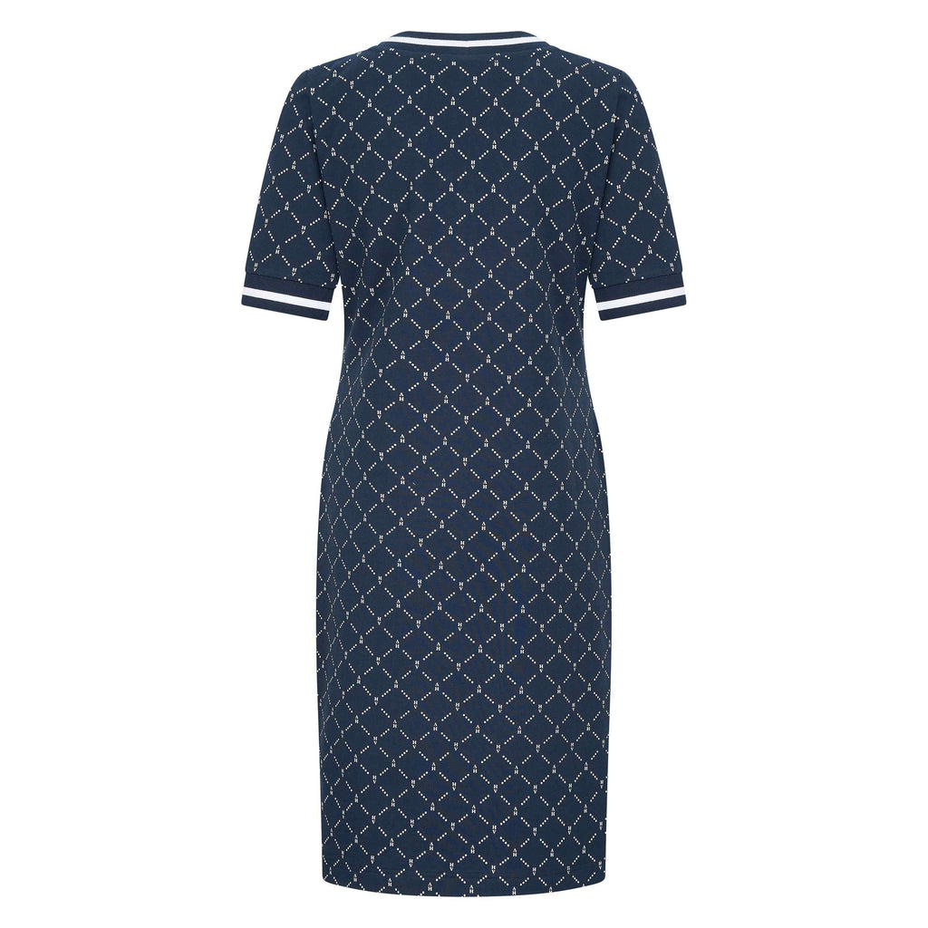 Hv Polo Mia Jersey Sporty Polo Dress In Navy From The Back