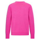 Hv Polo Christa Pink Crew Neck Wool Blend Jumper From Back