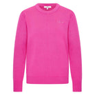 Hv Polo Christa Crew Neck Wool Blend Jumper In A Bright Pink