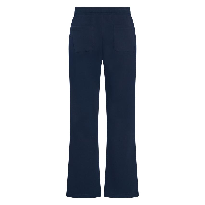Hv Society Ivana navy cotton blend bootcut trousers back view
