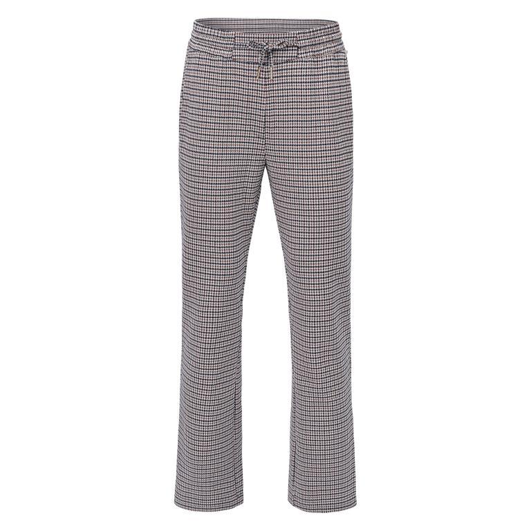 HV Society Callie houndstooth tweed trousers with elasticated waist