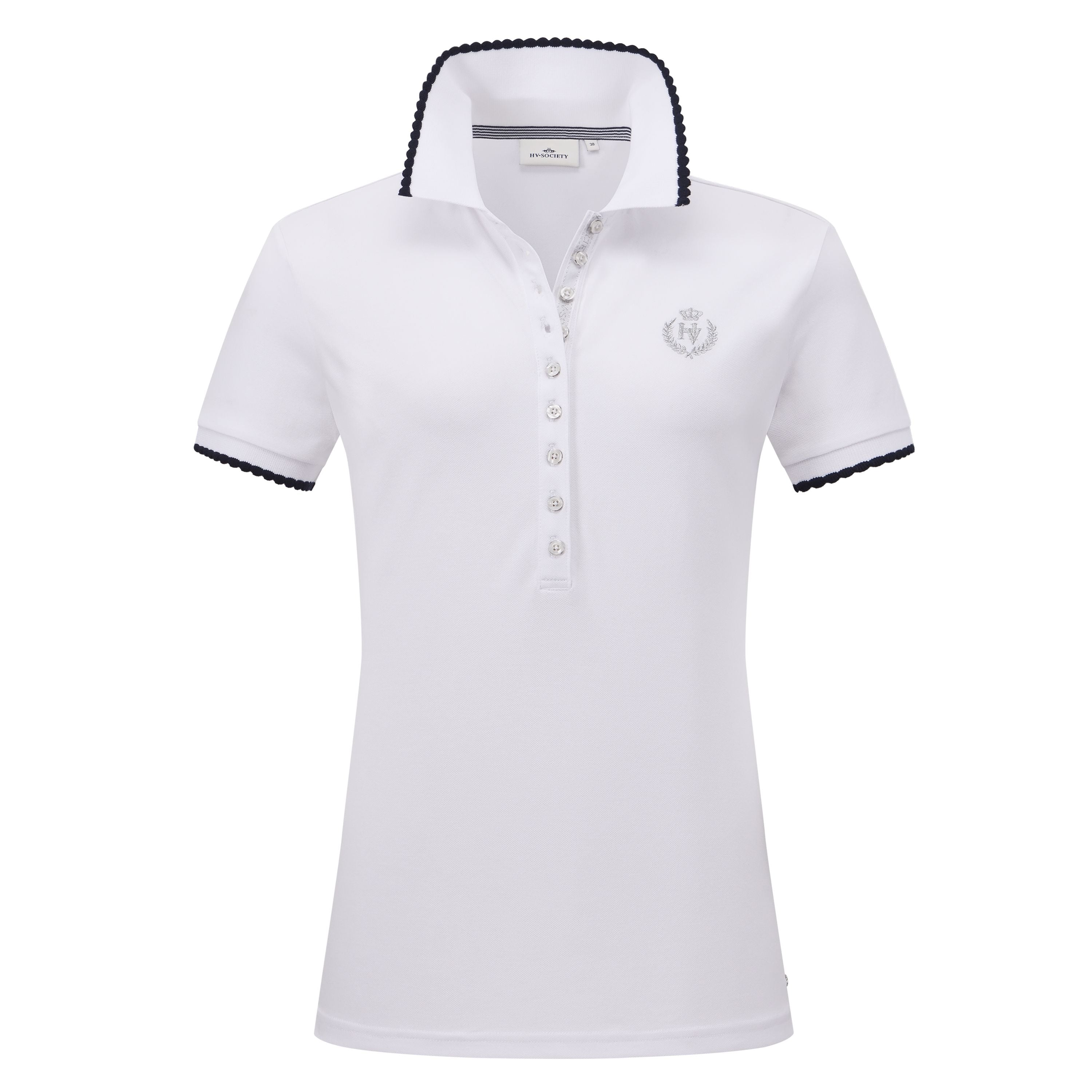 Hv Society Rhode White Short Sleeve Polo Shirt