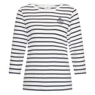 HV Society Caroline navy and white stripe long sleeve top front vie