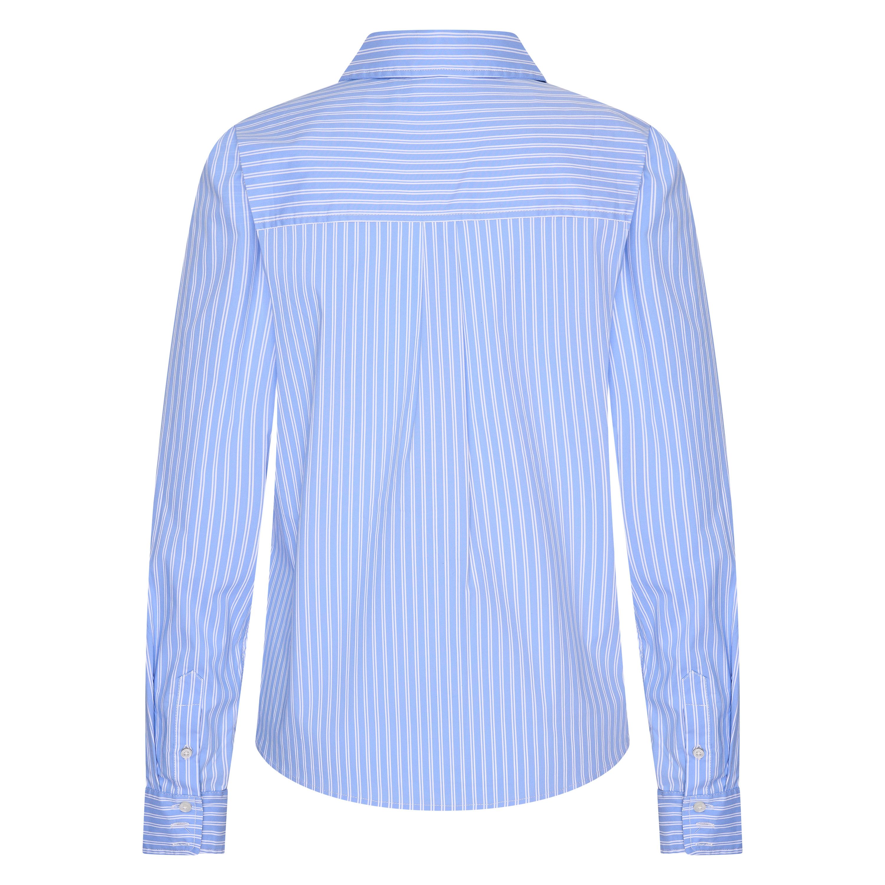 Hv Society Nouk Blue Pinstripe Shirt With Sparkle Stones - Back 