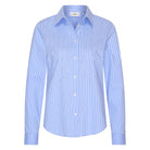 Hv Society Nouk Blue Pinstripe Shirt With Sparkle Stones