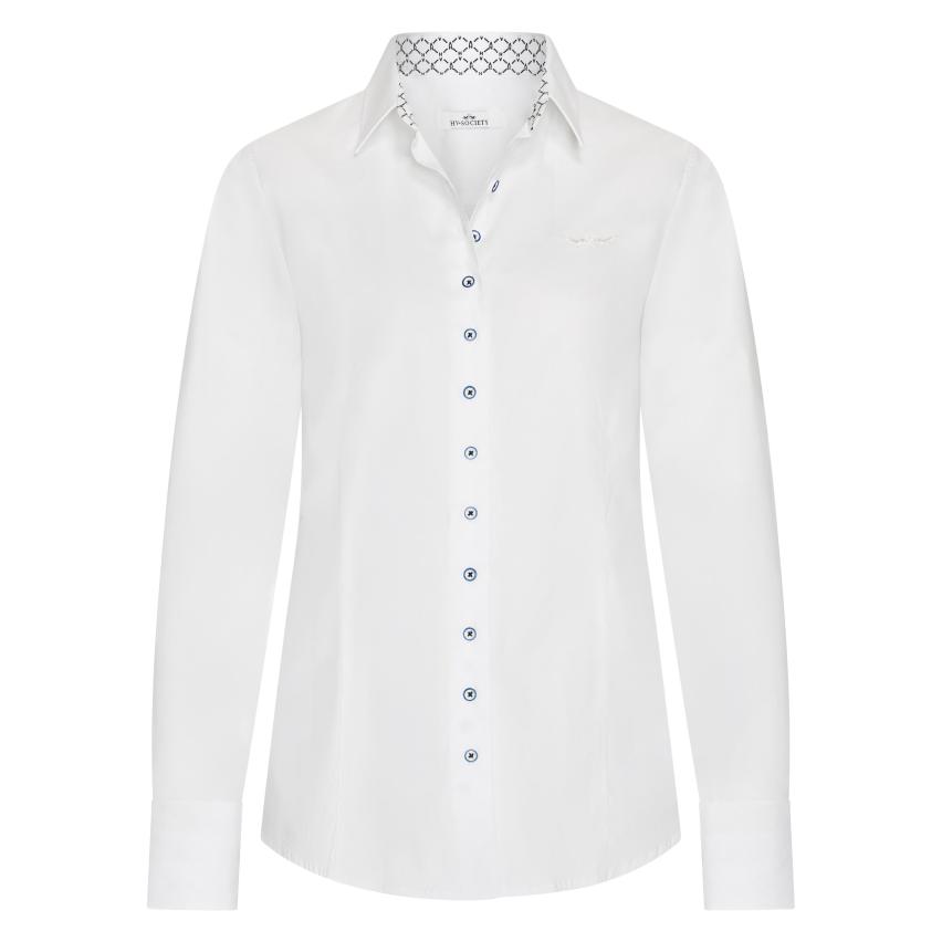 HV Society Daisy Classic Shirt white women’s button-down front view