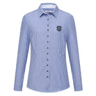 HV Society Gonda navy and white pinstripe shirt – front product view