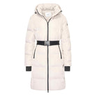 Hv Society Amila Parka Long Quilted Coat In off White