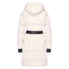 Hv Society Amila Off White Parka Long Quilted Coat From The Back