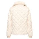 Women’s quilted cream jacket with faux fur trim & Elasticated cuffs