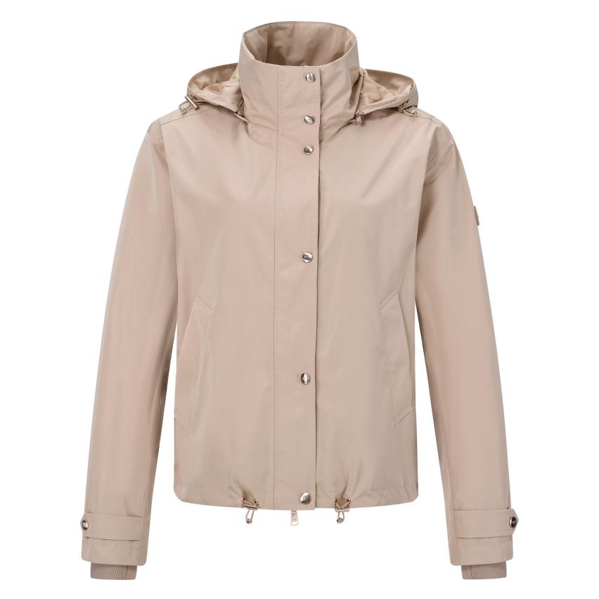 HV Society Tate waterproof funnel neck jacket in neutral beige