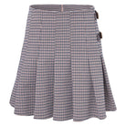 HV Society Calista houndstooth tweed mini skirt with side buckle detail front view