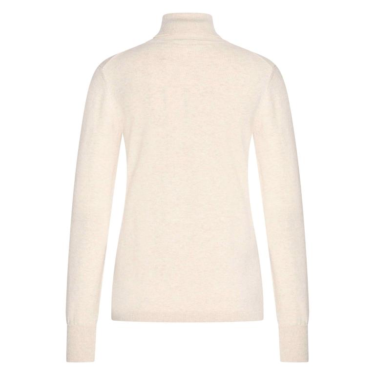 HV Society Lynda cream fine-knit turtle neck jumper back view