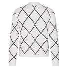 Hv Society Hope Argyle V-Neck Cardigan From The Back 