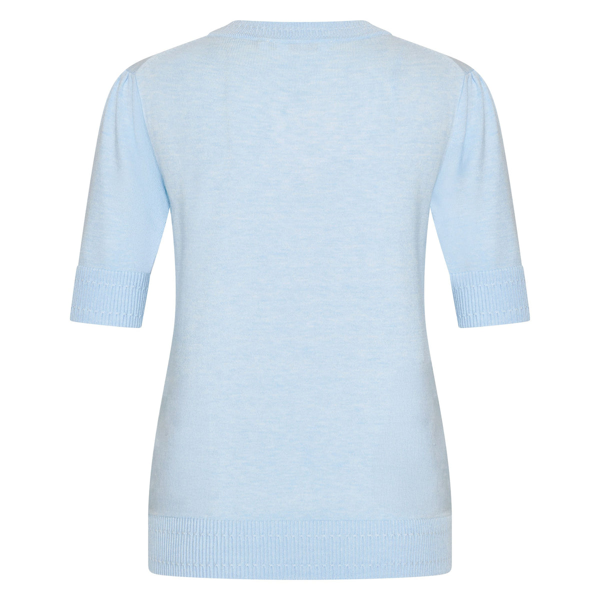 HV Society Berna light blue fine knit V-neck jumper – back product view
