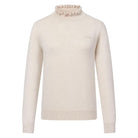 HV Society Yara ruffle turtleneck cotton cashmere jumper with long sleeves