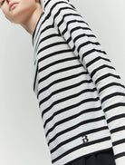 Iblues Attila Black/White Striped Long Sleeve Top