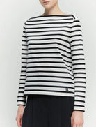 Iblues Attila Black/White Stripe Print Top